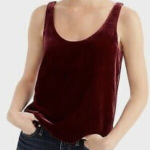 J.Crew Burgundy Velvet Tank Top NWT - XL/1X